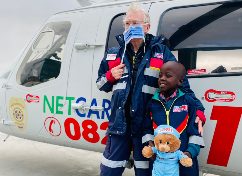 Helicopter ride of a lifetime for brave brothers  Netcare 911 salutes ‘superhero’ bone marrow donor saving older brother